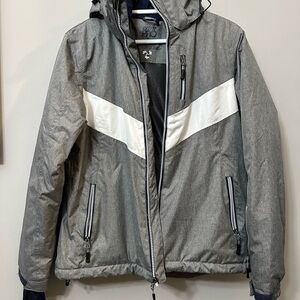 Crivit Pro Skiing Jacket Coat Boys Size 10 Gray Full Zip Insulated Waterproof